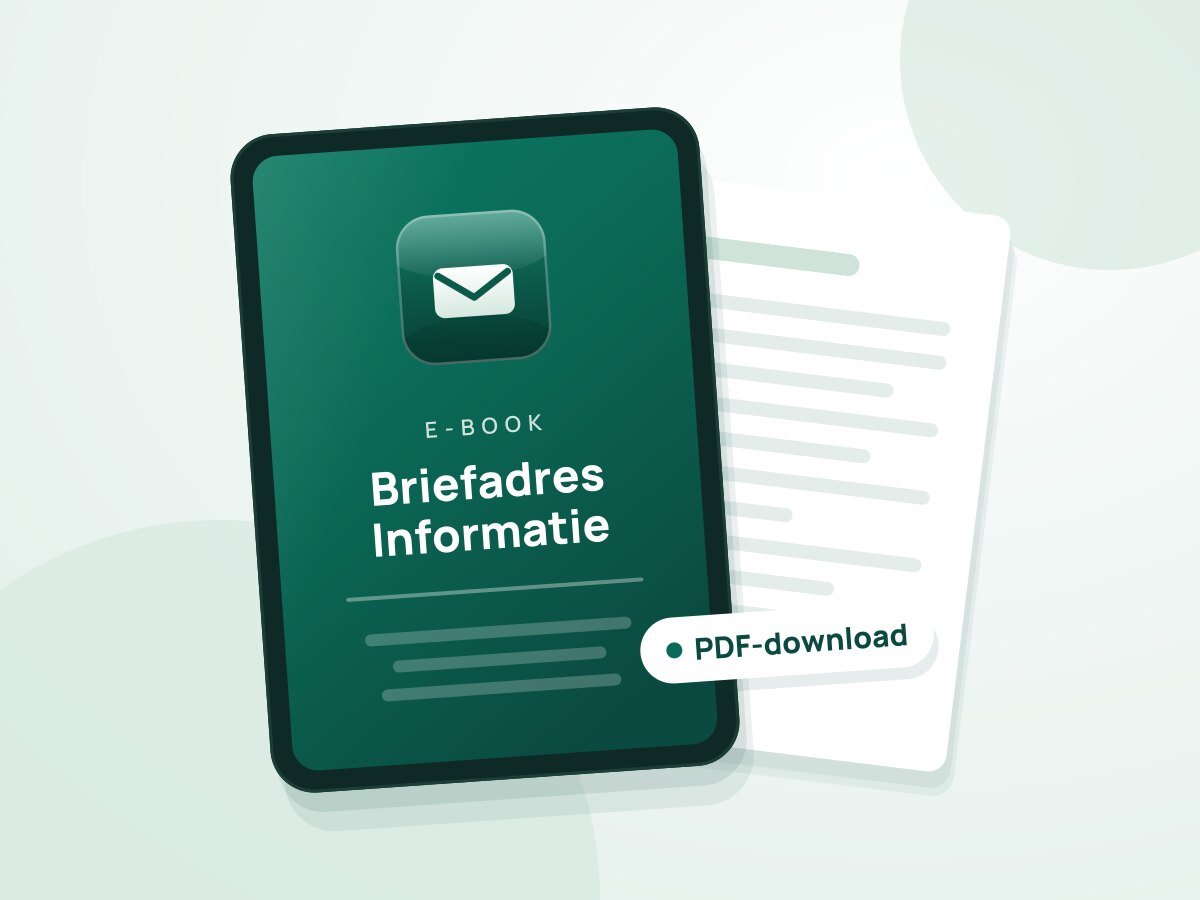 E-book van Briefadres Informatie op een tablet
